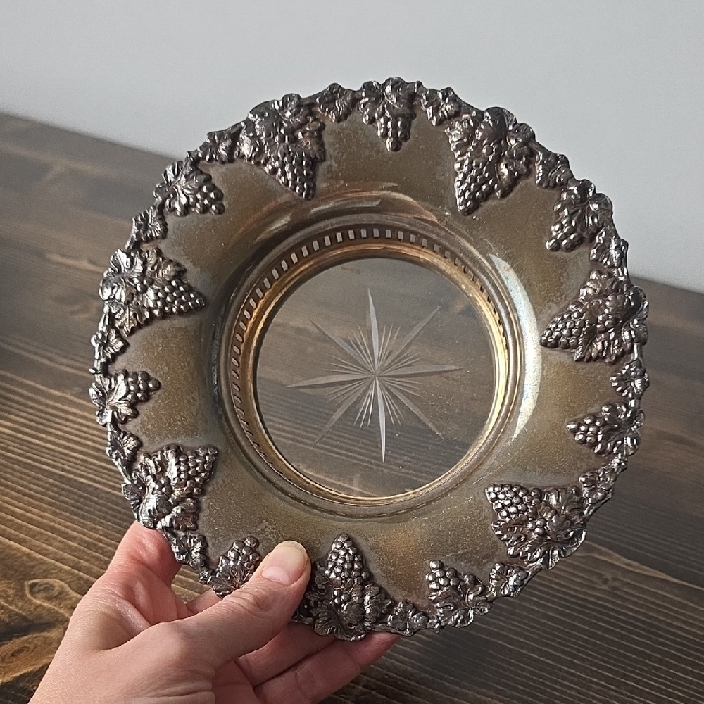 Elegant Silver Decorative Plate‎ - Picture 2 of 13